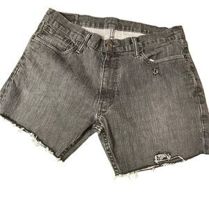 Levis 511 custom distressed jean shorts